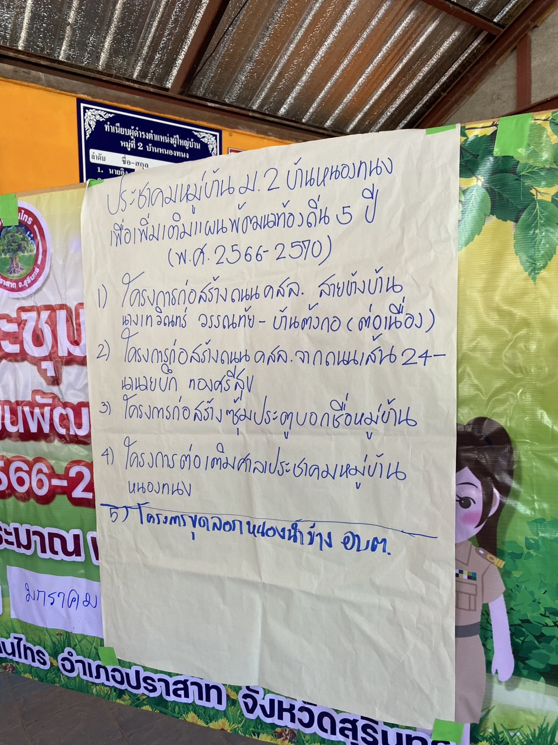 27 มกราคม 2568 องค์การบริหารส่วนตำบลบ้านไทร ได้ออกประชาคมเพื่อจัดทำแผนพัฒนาท้องถิ่น ในพื้นที่บ้านหนองทนง หมู่ที่ 2 